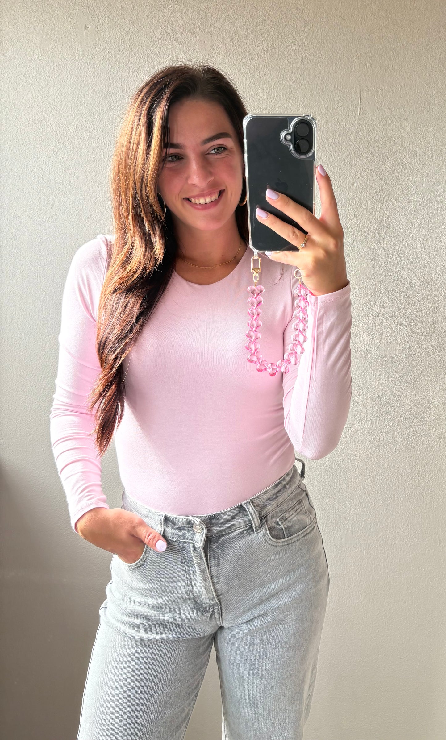 Lana top roze