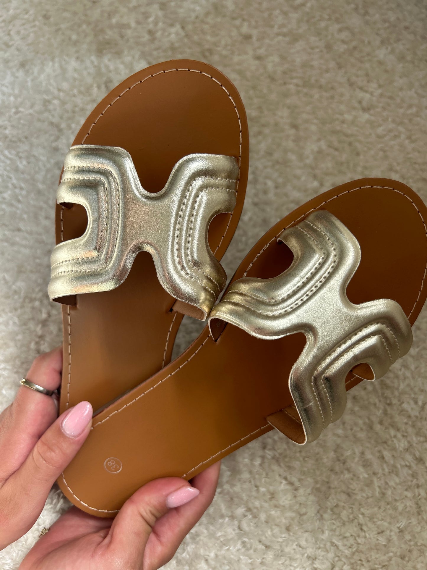 Slippers goud