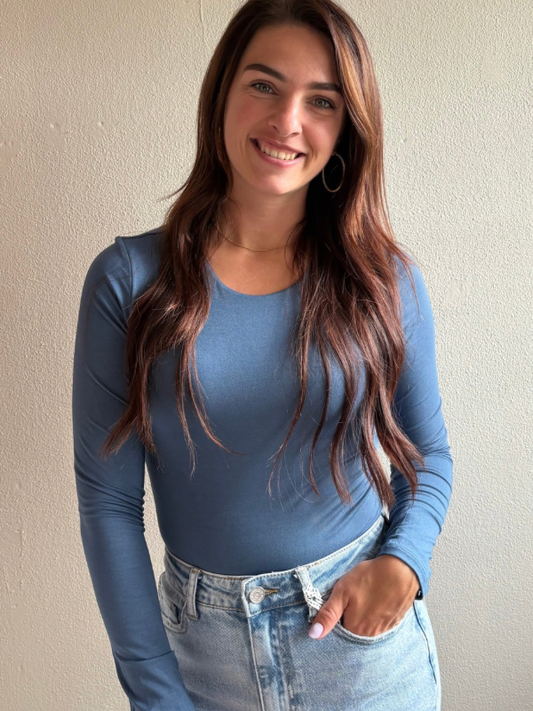 Lana top blauw