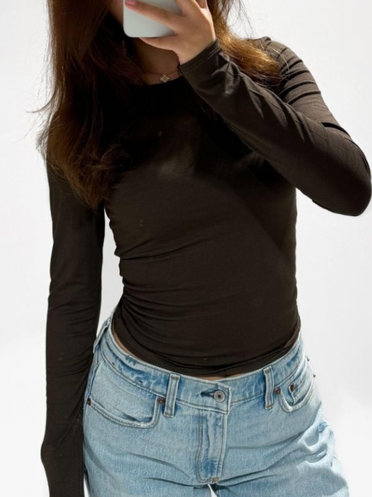 Lana top bruin